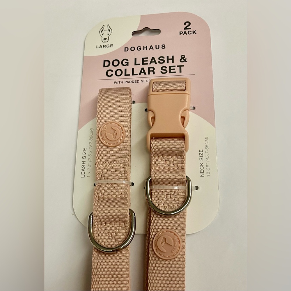 New Doghaus Leash and Collar Set 2 Pack Size Large with Padded Neoprene Lining - Picture 4 of 16